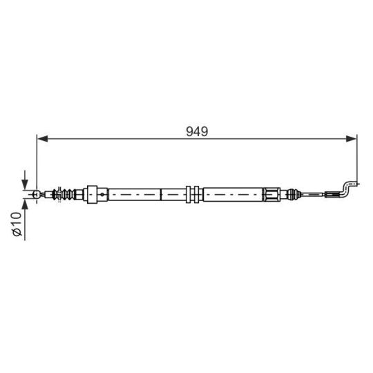 1 987 477 706 - Cable, parking brake 