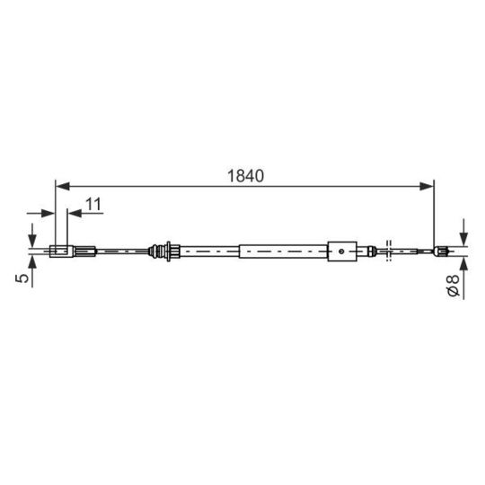 1 987 477 712 - Cable, parking brake 