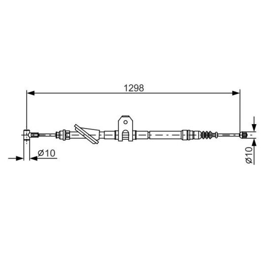 1 987 477 726 - Cable, parking brake 