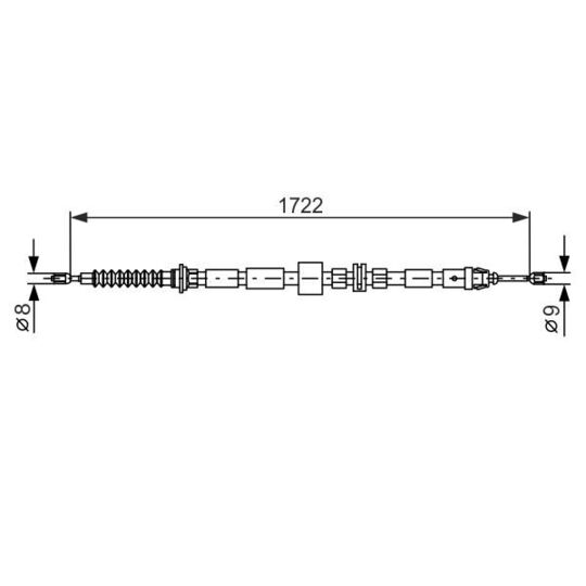 1 987 477 733 - Cable, parking brake 