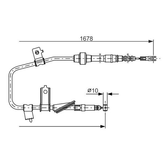 1 987 477 736 - Cable, parking brake 