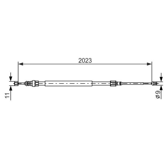 1 987 477 786 - Cable, parking brake 