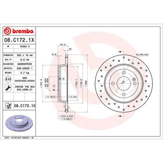 08.C172.1X - Brake Disc 