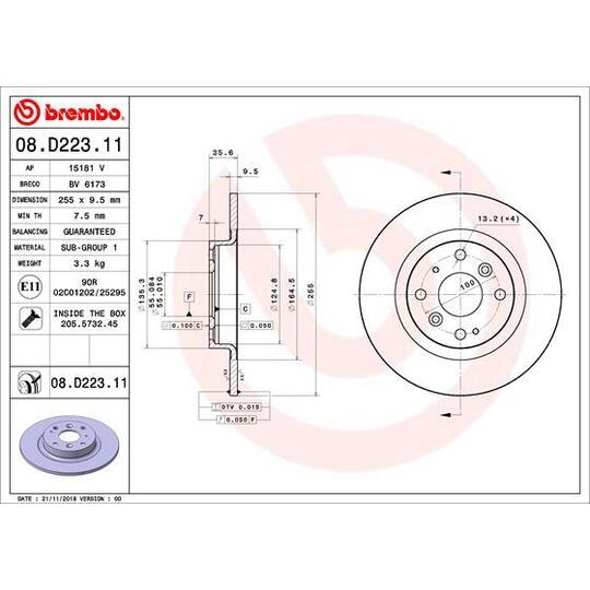 08.D223.11 - Brake Disc 