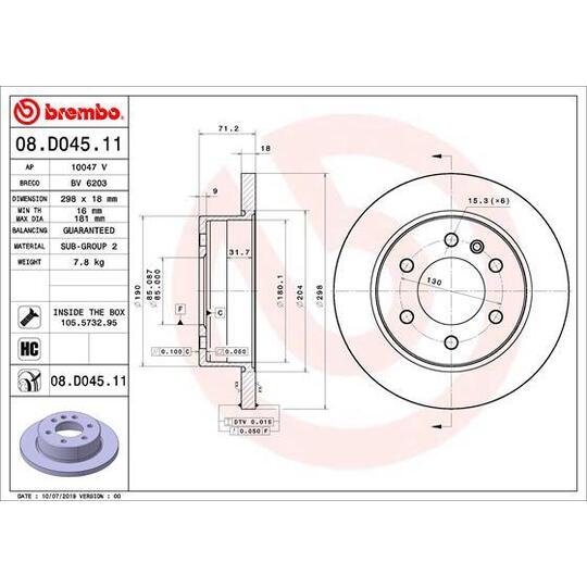 08.D045.11 - Brake Disc 