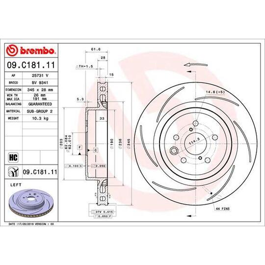 09.C181.11 - Brake Disc 