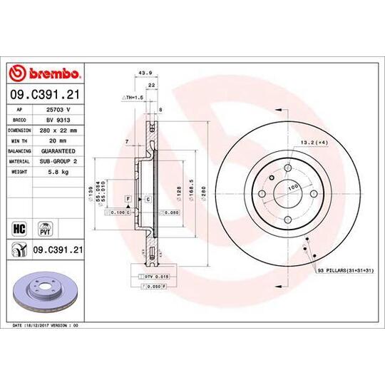 09.C391.21 - Brake Disc 