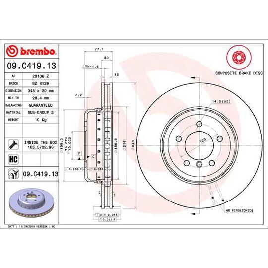 09.C419.13 - Brake Disc 