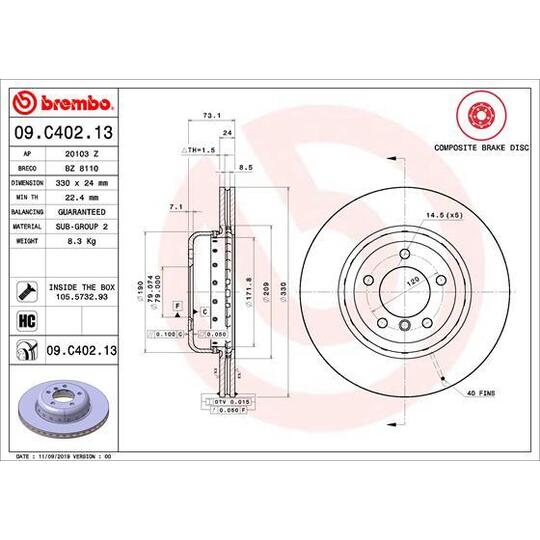 09.C402.13 - Brake Disc 