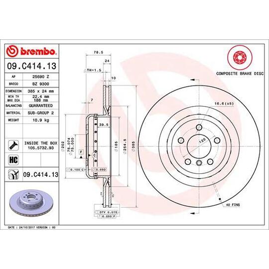 09.C414.13 - Brake Disc 