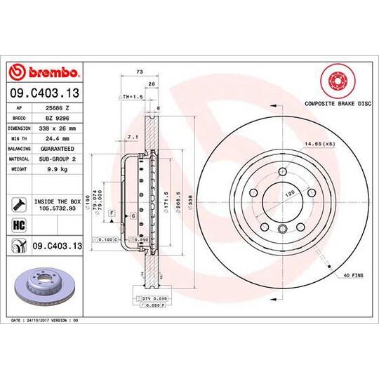 09.C403.13 - Brake Disc 