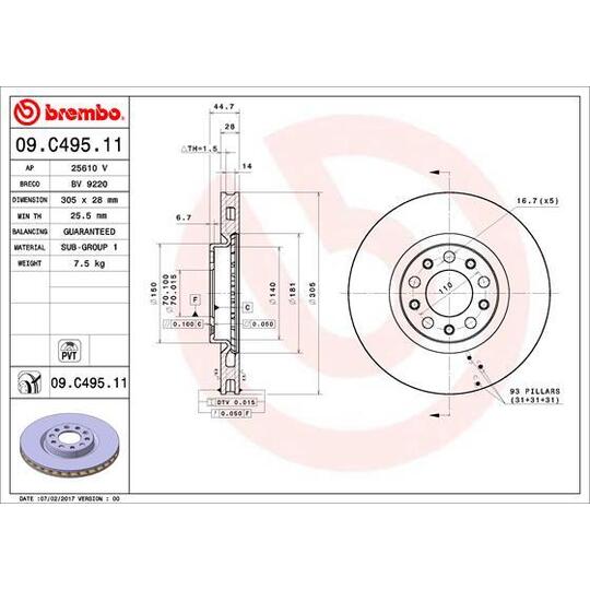 09.C495.11 - Brake Disc 