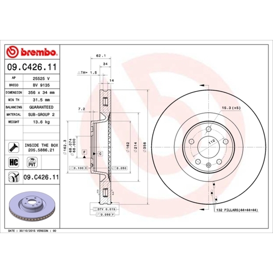 09.C426.11 - Brake Disc 