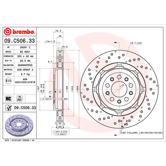 09.C506.33 - Brake Disc 