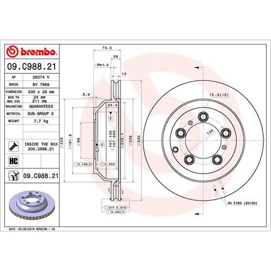 09.C988.21 - Brake Disc 