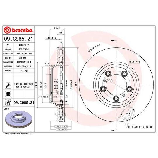 09.C985.21 - Brake Disc 