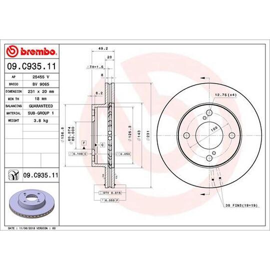 09.C935.11 - Brake Disc 