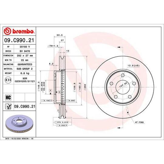 09.C990.21 - Brake Disc 