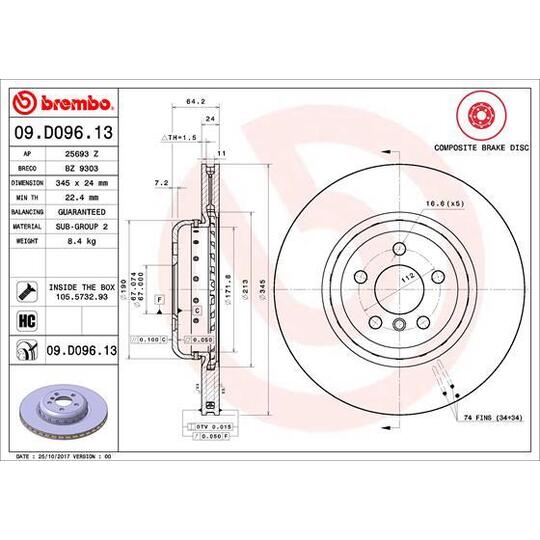 09.D096.13 - Brake Disc 