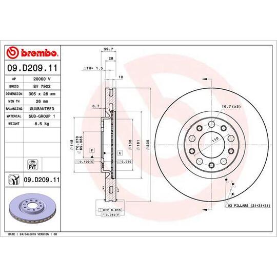 09.D209.11 - Brake Disc 