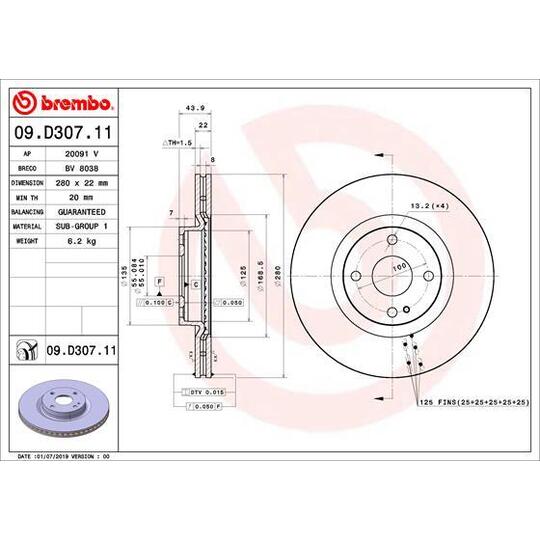 09.D307.11 - Brake Disc 