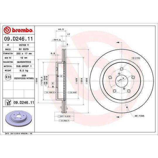 09.D246.11 - Brake Disc 