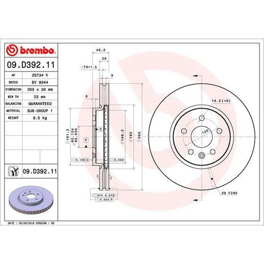 09.D392.11 - Brake Disc 