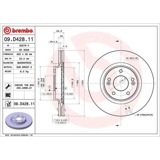 09.D428.11 - Brake Disc 