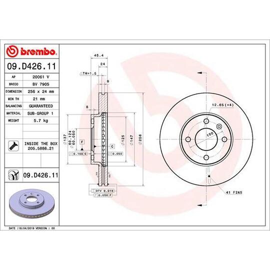 09.D426.11 - Brake Disc 