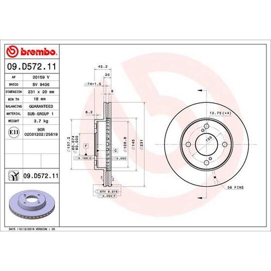 09.D572.11 - Brake Disc 