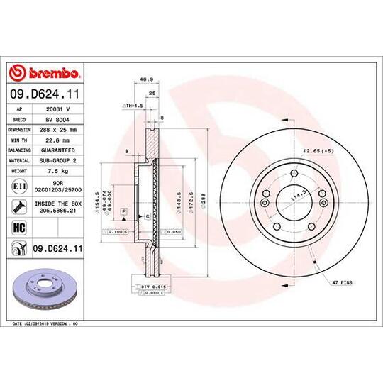 09.D624.11 - Bromsskiva 