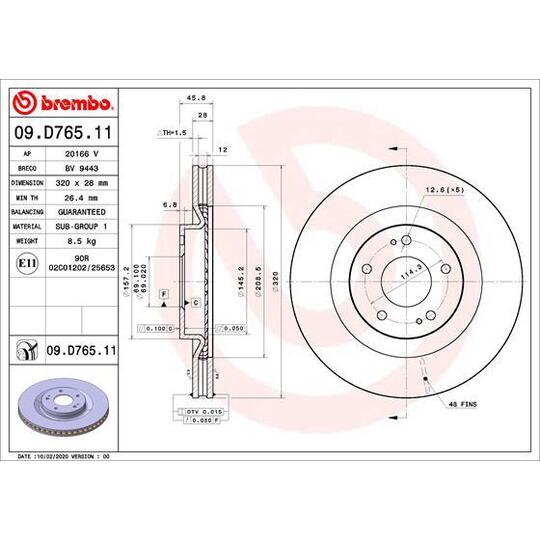 09.D765.11 - Brake Disc 