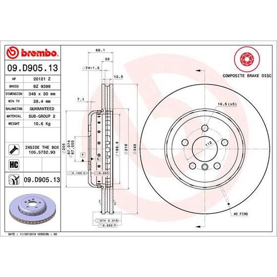 09.D905.13 - Brake Disc 