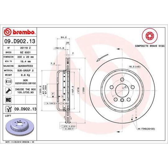 09.D902.13 - Brake Disc 