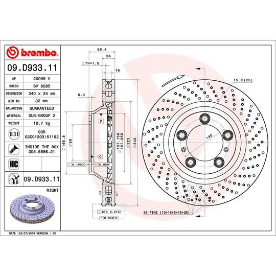 09.D933.11 - Brake Disc 