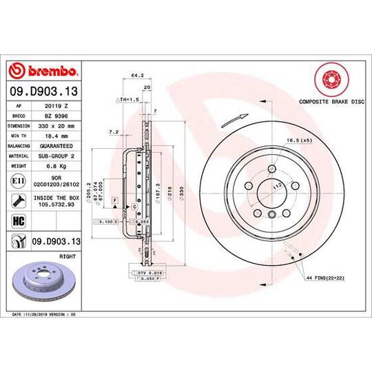 09.D903.13 - Brake Disc 