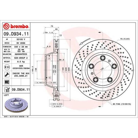 09.D934.11 - Brake Disc 