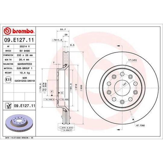 09.E127.11 - Brake Disc 