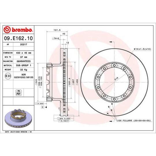 09.E162.10 - Brake Disc 