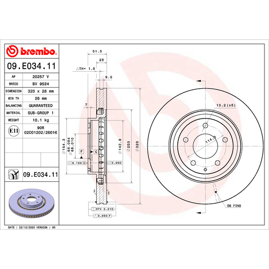 09.E034.11 - Brake Disc 