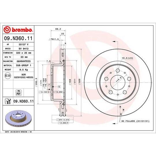 09.N360.11 - Brake Disc 