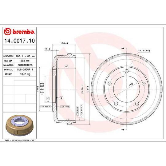 14.C017.10 - Brake Drum 