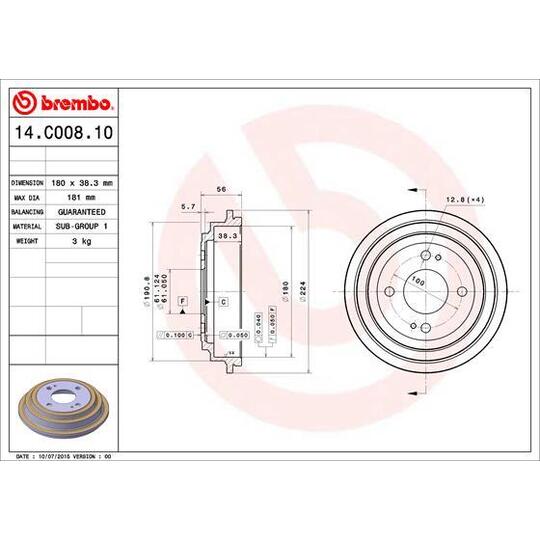 14.C008.10 - Brake Drum 