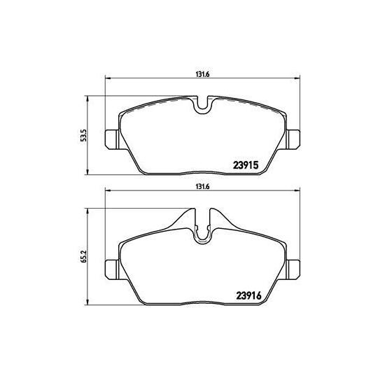 P 06 034X - Brake Pad Set, disc brake 