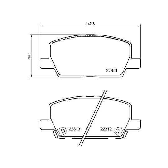 P 07 012 - Brake Pad Set, disc brake 