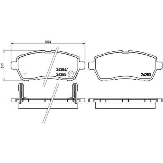 P 16 013X - Brake Pad Set, disc brake 