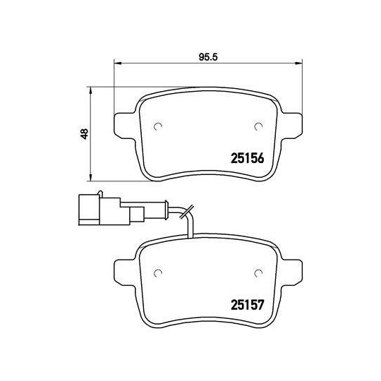 P 23 133X - Brake Pad Set, disc brake 