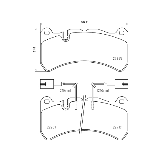 P 23 186 - Brake Pad Set, disc brake 