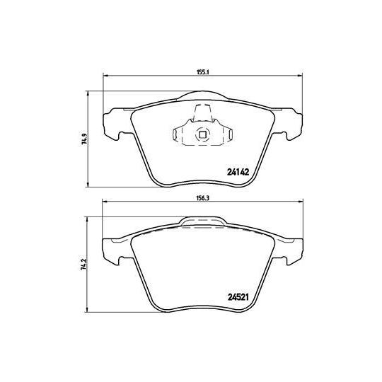 P 24 077X - Brake Pad Set, disc brake 