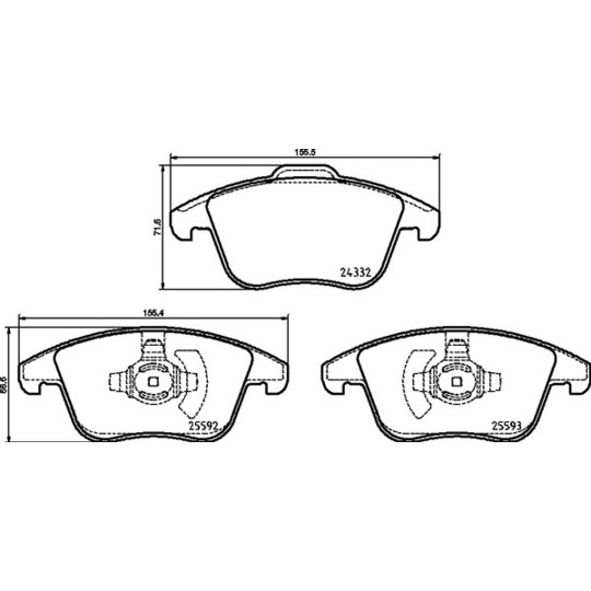 P 24 211 - Brake Pad Set, disc brake 